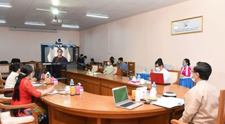 The Director General of Central Statistical Organization, U San Myint and teams