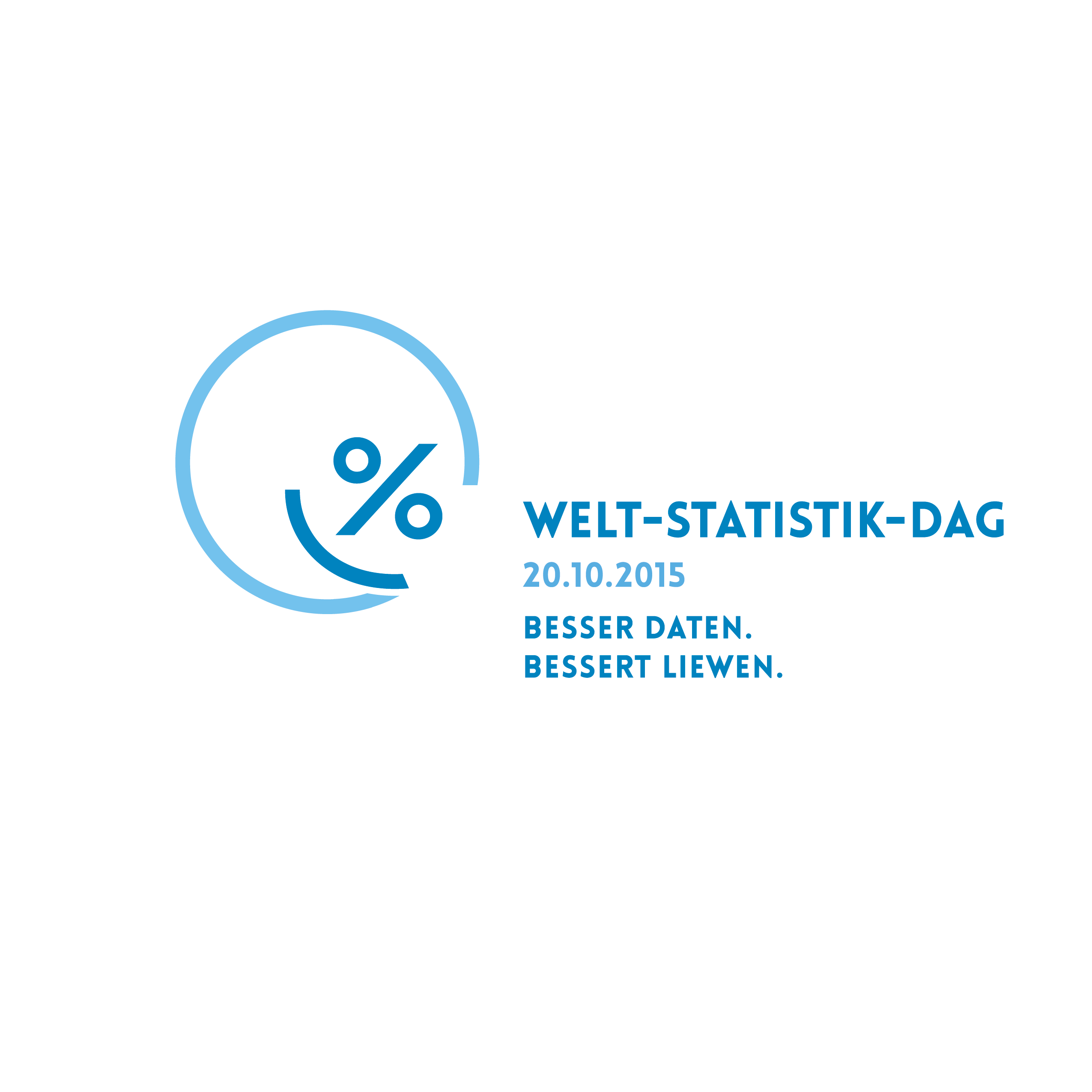 World Statistics Day Logo in Luxembourgish
