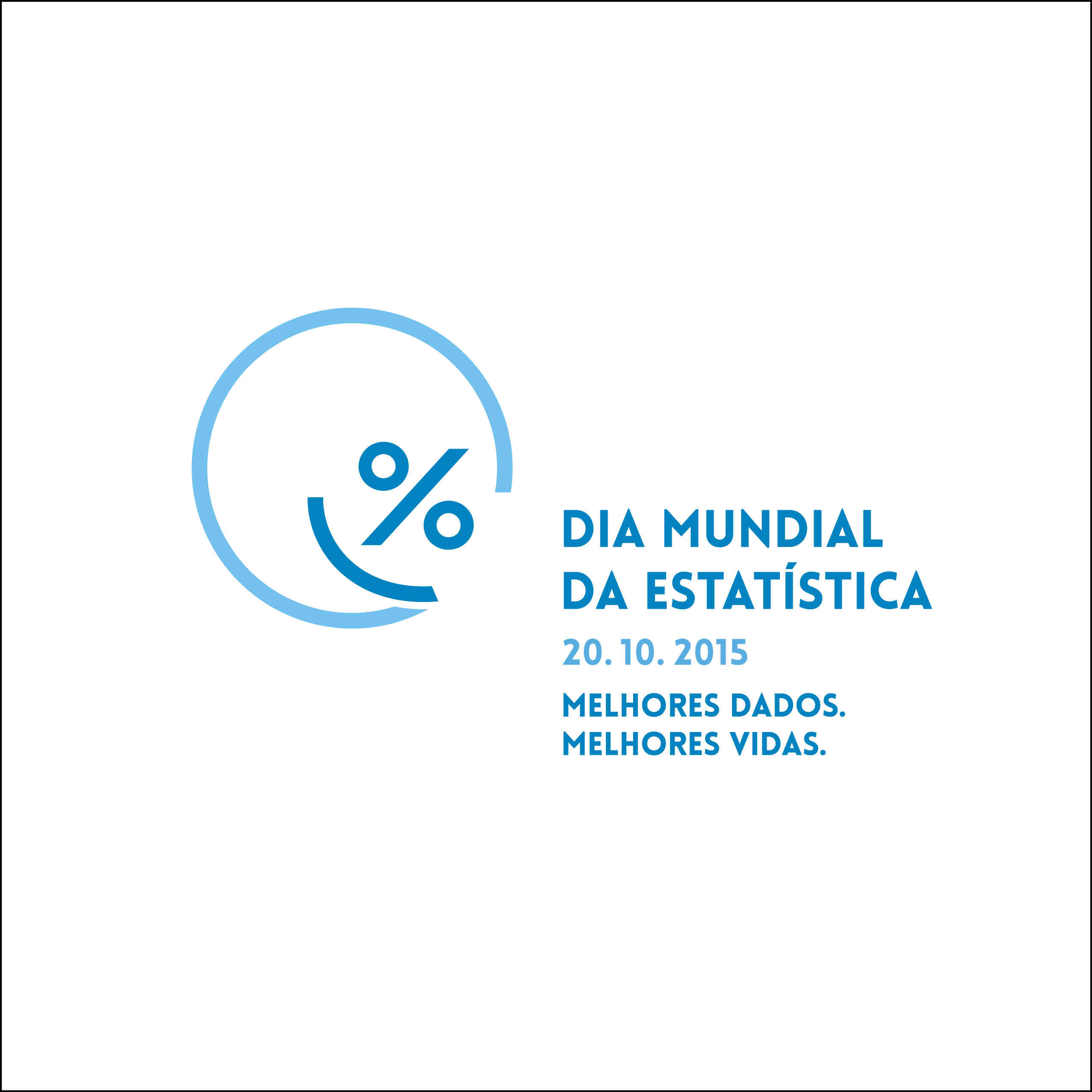 World Statistics Day Logo in Portugese