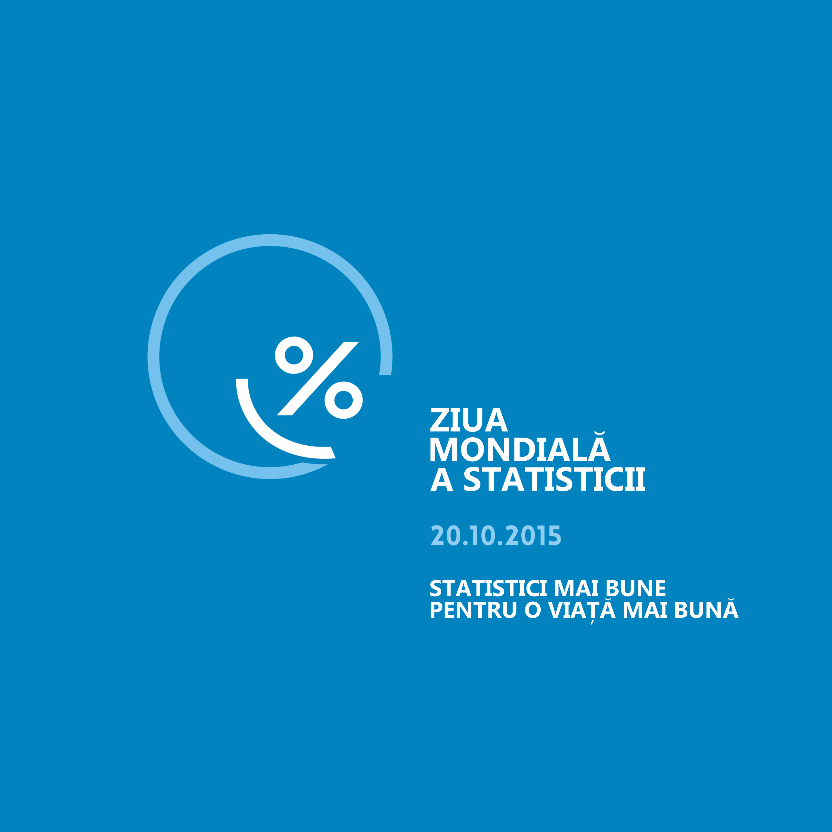 World Statistics Day Logo in Romanian