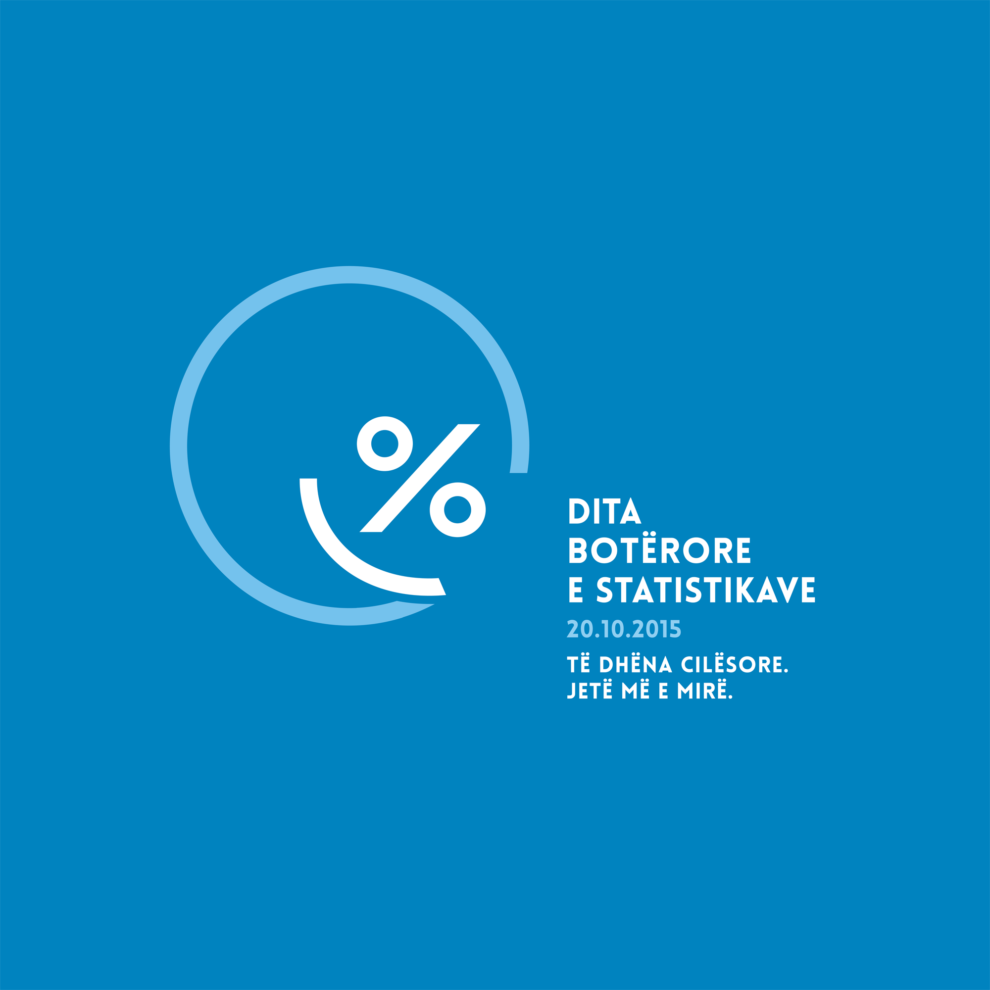 World Statistics Day Logo in Albanian